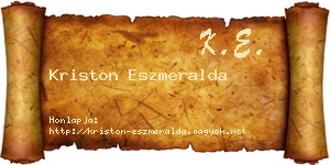 Kriston Eszmeralda névjegykártya